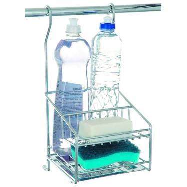 Imagem de Porta Detergente, Sabão E Esponja Inox - Jomer 3003