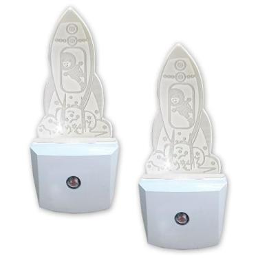 Imagem de 2 Luzes Noturnas Infantis Tipo Foguete - DNI 6156, Bivolt