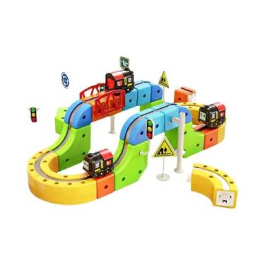 Imagem de Trilhos Magnéticos 3D Recarregáveis Para Trens, Brinquedos Educacionai