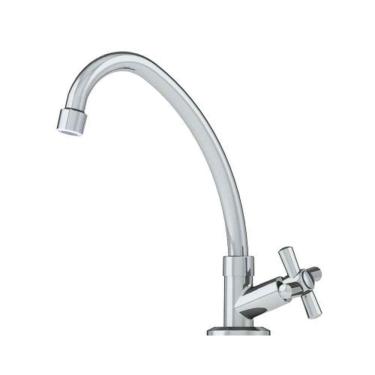 Imagem de Torneira Mesa Bica Móvel Alta 1168 C31 Cromada - Acabamento Abs - 1/4 Volta