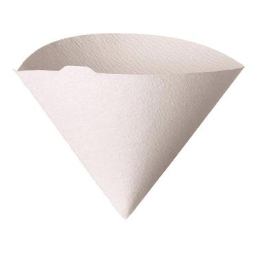 Imagem de Filtro Branco para Hario V60 Tamanho 01 com 100 Unidades