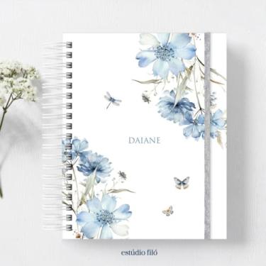 Imagem de Caderneta personalizada tamanho A6 capa dura para anotações, caderno sem pauta ou pautado 50 a 90 folhas, caderno de anotações tipo caderno a5 e caderno capa dura para uso diário (50 folhas (100 paginas),Pautado)