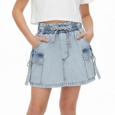Imagem de Saia Juvenil Look Jeans Cargo Jeans - 10 - UNICA-Feminino