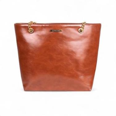 Imagem de Bolsa Tote Bag Feminina Domidona Grande Alça Dupla Detalhes Dourados-Feminino