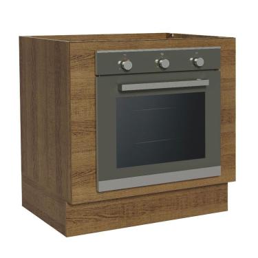 Imagem de Balcão Para Forno De Embutir 80 X 60 Cm Sem Tampo Rustic Glamy, Stella Madesa Rustic