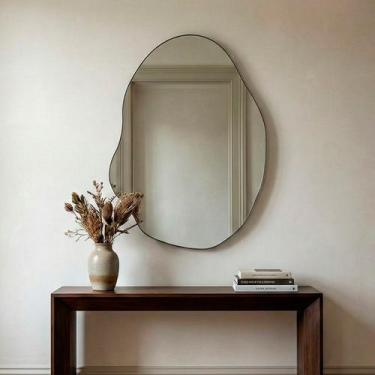 Imagem de Espelho Grande Decorativo Orgânico Pinterest 55x75 Mod. Rubi - REI DOS