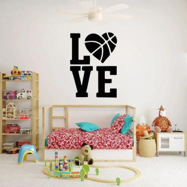 Imagem de Adesivo de parede  basquete - Ambiente dekorado, 60cm, preto