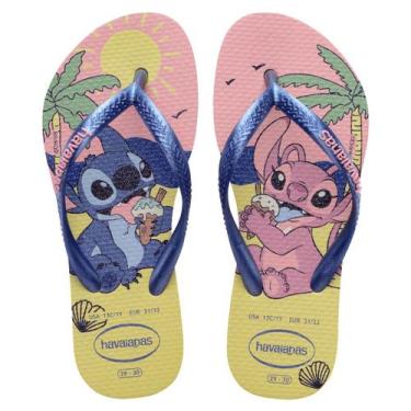 Imagem de Chinelo Infantil Menina Verão Slim Disney Stitch Havaianas, Buttercrea