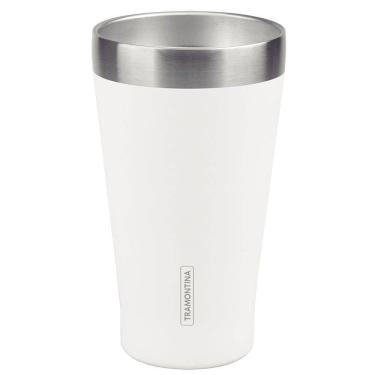 Imagem de Copo Térmico Tramontina Exata Em Aço Inox Com Parede Dupla Branco Sem Tampa 550 Ml 61646510