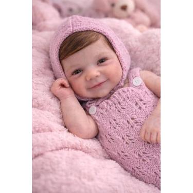 Imagem de Boneca Bebê Reborn Silicone Sólido Premium  Pintura Hiper Realista  Ac