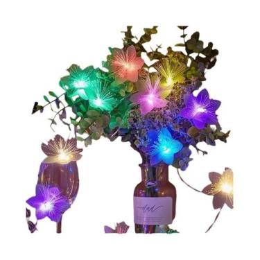 Imagem de Guirlanda De Luzes De Fadas De Fibra Óptica LED Alimentada Por Bateria