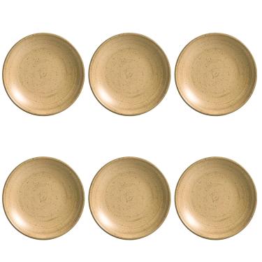 Imagem de Prato Fundo Coup Kya Sand de Cerâmica 25cm 6 Unidades - Alleanza 7575-202