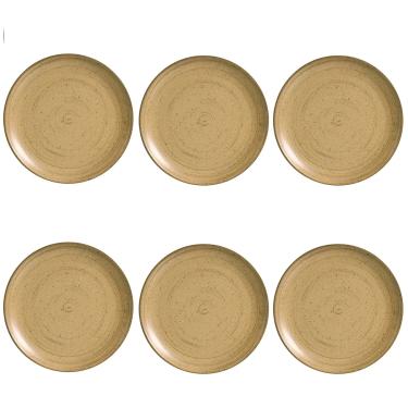 Imagem de Prato Raso Coup Kya Sand de Cerâmica 29cm 6 Unidades - Alleanza 7575-201