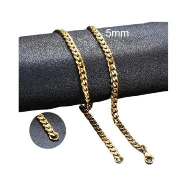 Imagem de Colar Masculino De Aço Inoxidável Elo Cubano 3-11mm, Corrente Miami Cu