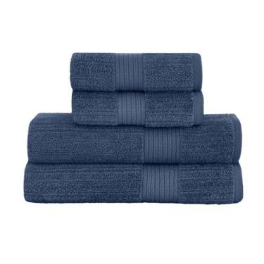 Imagem de Kit Jogo de Toalhas Buddemeyer 4 Peças Banho e Rosto Fio Penteado Cane