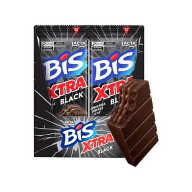 Imagem de Chocolate Bis Xtra Black Amargo Lacta - Display Com 24 unidades de 45g