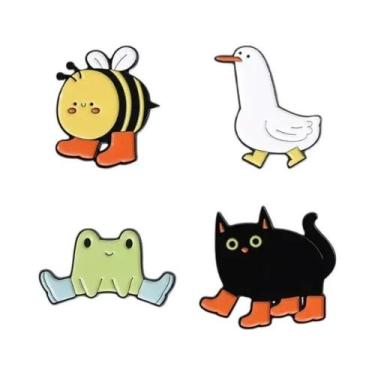 Imagem de Broche De Esmalte De Gatinho De Desenho Animado Fofo Em Garrafa À Deri