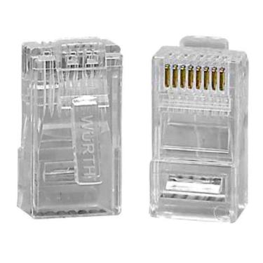 Imagem de Conector Rj-45 Wurth, Cat5e, Embalagem Com 100 Unidades - 0978120003