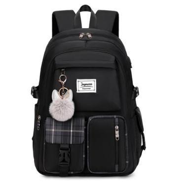 Imagem de Mochila Joymoze Cute para meninas, adolescentes e mulheres, preta