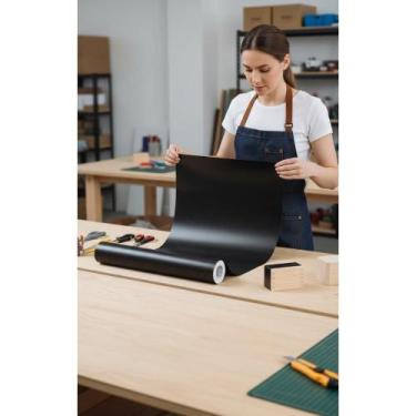 Imagem de Papel Contact Preto Opaco: Renove Cozinha, Banheiro e Quarto - Congrat