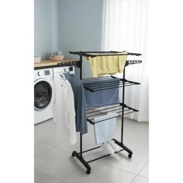 Imagem de Varal De Chão 3 Andares Dobrável - Otimize Seu Espaço! - Congratulatio