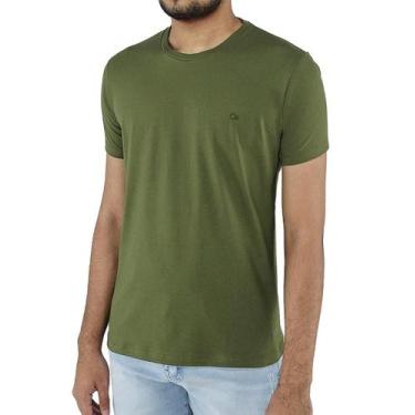 Imagem de Camiseta Manga Curta Básica Slim Ogochi Masculina 006490001 Verde, GG,