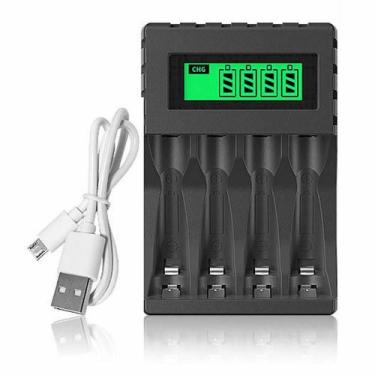 Imagem de Carregador de Pilhas P/4 AA e AAA Republic PJ-LCD005 Visor LCD Entrada