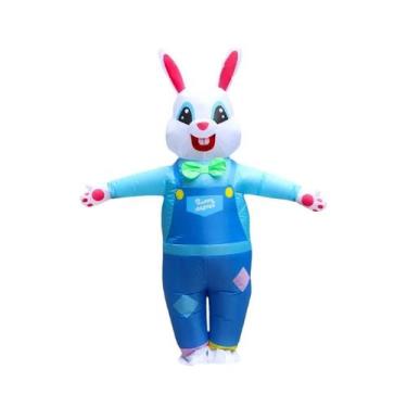 Imagem de Fantasia Inflável De Coelho Para Adultos Azul Rosa Branco Criativa Par