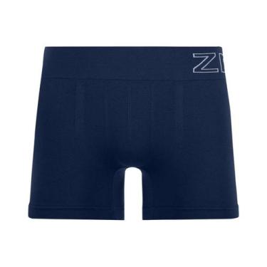 Imagem de Cueca Boxer Sem Costura Zee Rucci Azul, GG, Azul