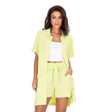 Imagem de Camisa Feminina Linho Strong Endless Verde, P, Verde