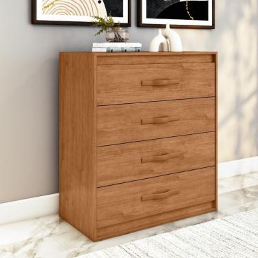 Imagem de Cômoda 4 Gavetas Essenza Amêndoa Clean