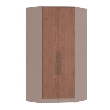 Imagem de Guarda-roupa Canto Closet com 2 Portas e 2 Gavetas Mdf Requinte+ Duna/Macadâmia