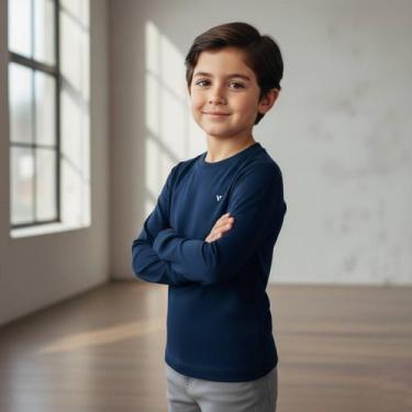 Imagem de Camisa Térmica Infantil Proteção Solar UV 50 Segunda Pele Praia Piscin