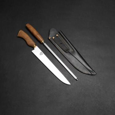 Imagem de Conjunto Campeiro SG Inox Faca 2mm + Chaira 8'' - SG Facas Artesanais,