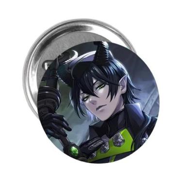 Imagem de Broche Redondo De Anime E Desenho Animado Com Efeito Laser, Tema Jogo 