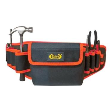 Imagem de Cinto Porta Ferramentas Multiuso Eletricista Com 6 Bolsos Tecido Oxfor