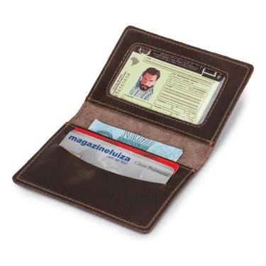 Imagem de Carteira Masculina Porta Cartão Slim Couro Bovino Cor Marrom - Ello Gr