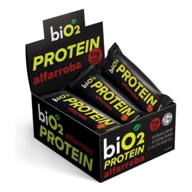 Imagem de Barra de Proteína Bio2 Protein Alfarroba 12x45 g - Vegana E - Congratu