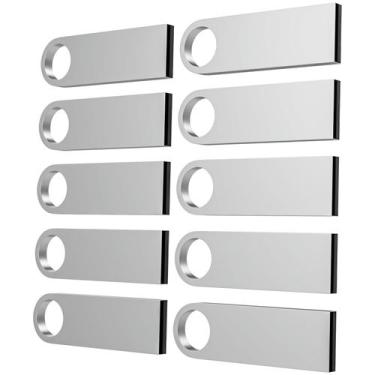 Imagem de Unidade flash ABLAZE 8GB USB 2.0 Metal com chaveiro, pacote com 10