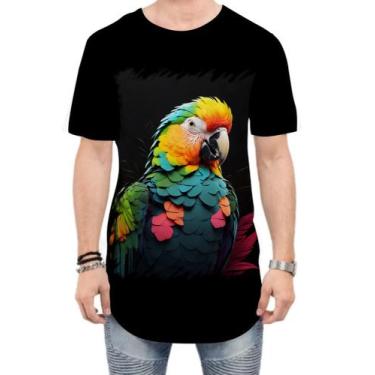 Imagem de Camiseta Longline Papagaio Brasileiro Pássaro 4 - Kasubeck Store®, P