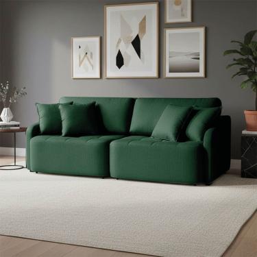 Imagem de Sofá 3 Lugares Retrátil Reclinável 200cm Breno Linho K01 - D`Rossi