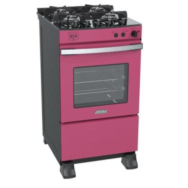 Imagem de Fogao a Gas 4 Bocas Venax Gaudi Vetro Vitreo Pink, 110V