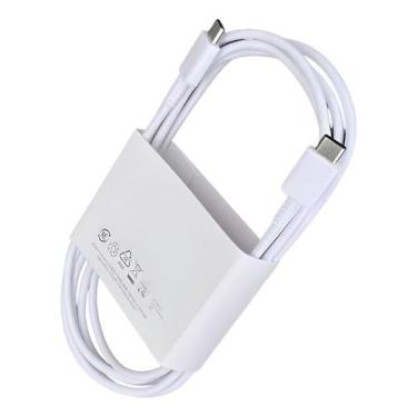 Imagem de Cabo Para Samsung Tipo C 1,8m Galaxy Book Chromebook 4 Branco