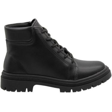 Imagem de Bota Coturno Moleca Napa Floather Zurique Feminina, Preto, 38