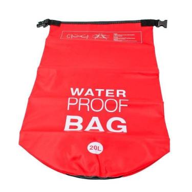 Imagem de Bolsa Mochila Impermeavel Saco Estanque 20 Litros Camping Bag Vermelho