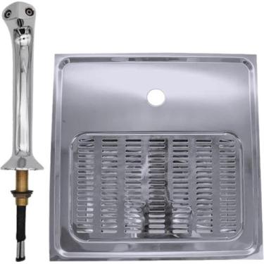 Imagem de Kit Bandeja Pingadeira 40x40cm + Naja Cromada Torre  2 Vias - Armazém1