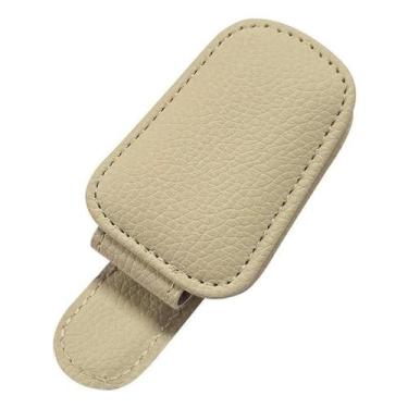 Imagem de Porta Óculos Carro Suporte Quebra Sol Veicular Clips - Brteyes, Bege