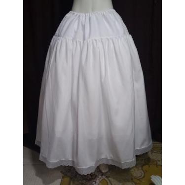 Imagem de Saia Ração Com Bordado Inglês Umbanda Candomble Roupa de Santo tamanho
