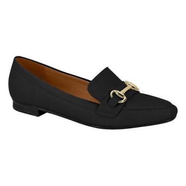 Imagem de Sapato Mocassim Loafer Feminino Vizzano Fivela Bico Fino1351, Preto, 3