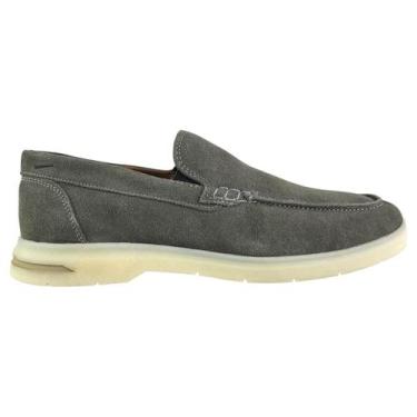 Imagem de Sapato Mocassim Masculino Ferracini Malta Plus Denim Camurça, Petróleo